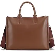 [Bognajin] Women's PU Business Handbag, Large Capacity Quadrate Professional Briefcase, Versatile Messenger Bag for Office, PU Leather Shoulder Bag, Ideal