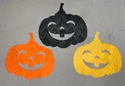 5 AUTUMN JACK O LANTERN PUMPKIN cardstock paper die cut HALLOWEEN