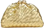 [CHUNLI] Dressy Woven Clutch Purses for Women Evening Wedding Formal Occasion,Dumpling Crossbody Shoulder Handbags for Women
