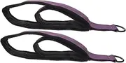 Yoga Pilates Straps Stretch Belts Elastic Resistance Band Set Black Ring Purple Polyester Cotton Stretch Bands for Exercise Fitness Equipment