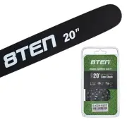 8TEN 20" Chainsaw Guide Bar & Chain .050 3/8 72DL for Stihl 066 044 5018465-72