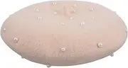 [DEARMAMY] Beret Hats Bucket Hat Beret Peaky Caps Women Cap Casual Sequin Beanies Beanie Pearl Pearl Bonnet Fall Polyester Beige