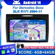 4+64GB For Mercedes Benz SLK R171 2004-11 Car Play Car Stereo Android 14 GPS DSP