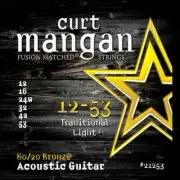 Curt Mangan Fusion Matched 80/20 Bronze Acoustic Guitar Strings gauges 12-53