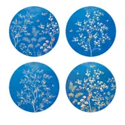 Addison Ross Chinoiserie Lacquer Round 15 Placemats, Set of 4