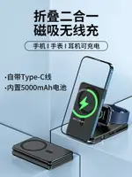 SNOWBELLE優選 爵位 適用蘋果無線充電器手機手表無線充電二合一底座APPLEIWATCH AIRPODS三合一IPHONE15 S9MAGSAFE磁吸支架