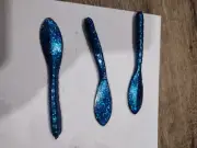 50 - 4" paddle tail worms Electric Blue