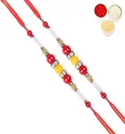 Ghasitaram Gifts Rakhi for Brother Rakhis Online - Set of 2-2K-266 Fancy Thread Rakhis