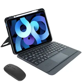 Powerway For iPad 10.9吋Air5/Air4平板專用雅控型藍牙鍵盤/皮套(送無線滑鼠)