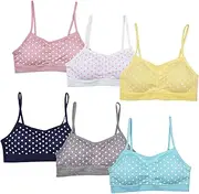 Power Flower Girls Back to School Seamless Training Bra with Removable Pads Multicoloured Girls Sports Bra Strappy Top for 8-14 Years