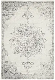 Cameron Silver Medallion Pattern Rug