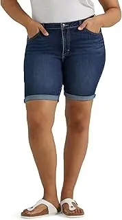 [Lee] Women's Plus Size Legendary Rolled Denim Bermuda Short