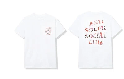 DS Anti Social Social Club ASSC Bed WHITE Tee in hand Bape Kith CPFM Kaws Vlone