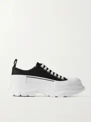 [MCQUEEN] MCQUEEN - Tread Slick Canvas Exaggerated-sole Sneakers - Black - IT38 IT 38 Black