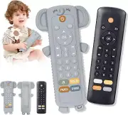 Baby Remote Control Toy with Silicone Teether Cove, Plays Sounds