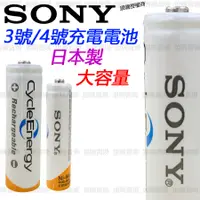 在飛比找蝦皮購物優惠-索尼SONY充電電池 3號AA充電電池 4號AA充電電池 1