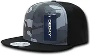 [DECKY] 1049-BUB Camo Cotton Snapbacks, blk/Urb/blk, Black/Urban/Black