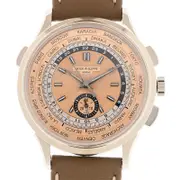 Patek Philippe Complications World Time Chronograph Stainless Steel Salmon Dial 5935A-001