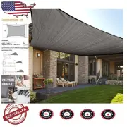 12' x 12' Dark Grey UV-Blocking Sun Shade Sail for Elegant Outdoor Spaces
