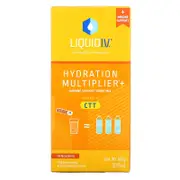 Liquid I.V., Hydration Multiplier + Immune Support Drink Mix, Tangerine, 10 Individual Stick Packs