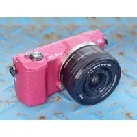 在飛比找蝦皮購物優惠-SONY a5000 粉紅色無反微單+16-50mm f3.