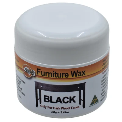 Aussie Furniture Care Beeswax Furniture Polish Black Paste Finishing Wax 250gr