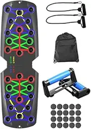 Workout Board for Home Gym | Multifunctional Professional Push Up Challenge Board with Tension Rope | Compact Fitness Accessories for Chest Shoulder Latissimus Dorsi Triceps