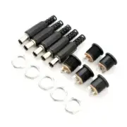 Male Plugs + Female Socket Panel for CCTV Security Camera Lighting Power Adapter
