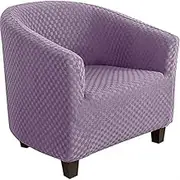 Jacquard Stretch Tub Chair Covers Armchair Slipcover 1 Seater Club Sofa Cover Non Slip Leisure Armchair Cover Removable Furniture Protector for Living Room Cafe (Color : Medium)