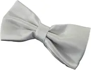 [Zasel] Mens White Matching Bow Tie, Pocket Square & Cuff Links Set