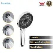 Decaura Hand Held Shower Head 3-Mode Bathroom Chrome Large Spray
