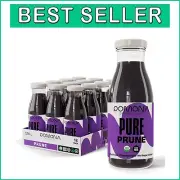 Organic Cold Pressed Prune Juice - 8.4 oz Bottles, Pack of 12 - No Sugar Added