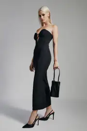 eleni midi dress in black
