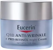 Eucerin Q10 Anti-Wrinkle Night Cream + Pro-Retinol, Facial Cream for Sensitive S