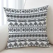 Black and White Aztec Cushion Cover