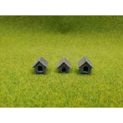 HO Scale Dog Houses set of three 3D print 1:87