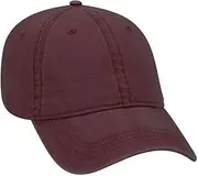Washed Solid Pigment Dyed Cotton Twill Brass Buckle Cap