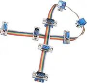 uxcell IDC Rainbow Wire Flat Ribbon Cable DB9 18.5 Inch Length 2.54mm Pitch Breadboard Jumper Wires RS485 RS232 Extension Cable for Electronic Projects Multi-Port Parallel Hub