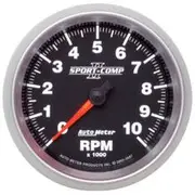 Autometer Sport-Comp II Tachometer In dash - 10,000 RPM, 3 3/8 Inch, AU3697