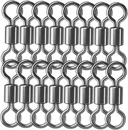 100Pcs Outdoor Fishing Swivels Connectors for Saltwater Freshwater Durable Rolling Barrel Swivels with Bearing for Smooth Rotation for Various Fishing Techniques