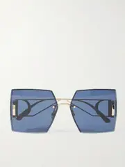 [DIOR Eyewear] DIOR Eyewear - 30montaigne S7u Square-frame Gold-tone Sunglasses - Blue - One size One size Blue