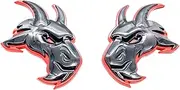2pcs New Custom Goat Head Logo Emblems Decals Stickers 3D Car Red Eye Badges Right and Left Replacement for Ram 1500 2500 3500 Badge Hellcat Style (Redline)