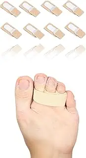 Toe Wraps & Splints - 10-Pack Toe Straightener Bandages for Overlapping, Broken, Crooked, Claw Toes - Cushioned Braces for Men & Women - Comfortable & Adjustable Design for Daily Use