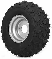 145/70-6" Wheels for ATV, Go Kart, Buggy, Scooter, UTV, and Quad - 4PR Knobby Tire with 142 lbs Load Capacity 50cc 70cc 90cc 110cc 125cc