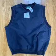 NWT Outer Banks Black Nylon Mens Golf Wind Vest Size L