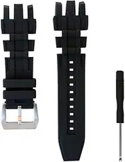 [CACA Watchband] for Invicta Subaqua Reserve Watch Replacement Rubber Silicone Band/Strap - Black Invicta Watch Strap