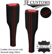 RED STITCH NAPPA LEATHER 2X SEAT BELT LONG COVER FOR MINI R50 R52 R53 01-06 (for: Mini)