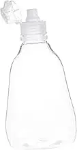 JUMPLAWN Clear Plastic Honey Squeeze Bottle Reusable Dispenser for Sauces Ketchup Salad Dressing Portable Condiment Container for Home Travel and Picnics