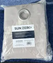 Sun Zero Lichtenberg GRAY Grommet Curtain One Patio Panel 100” x 84” NEW