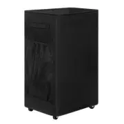 Unbranded 16.5" Laundry Hampers Portable Basket Storage w/ Wheels Plastic Black